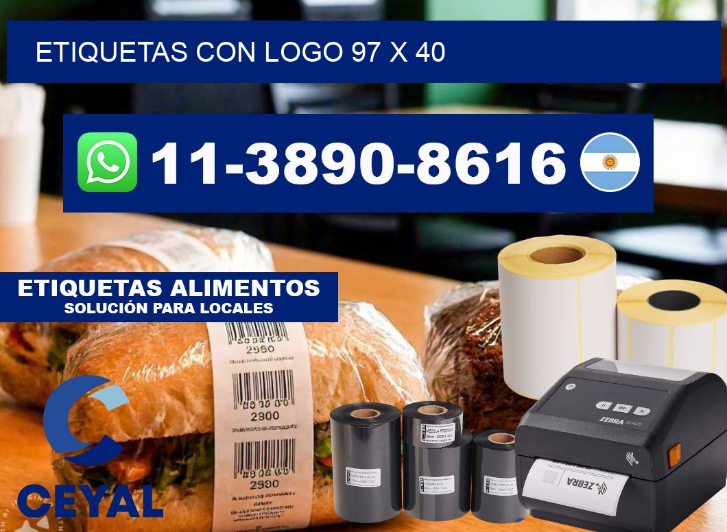 Etiquetas con logo 97 x 40