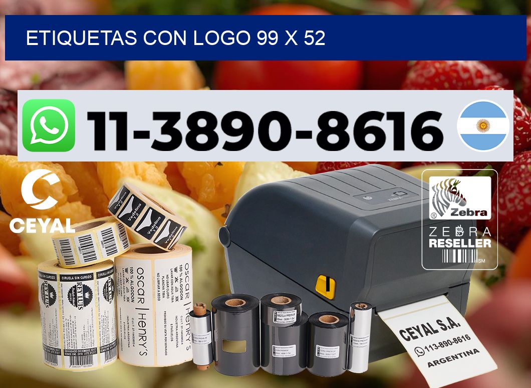 Etiquetas con logo 99 x 52