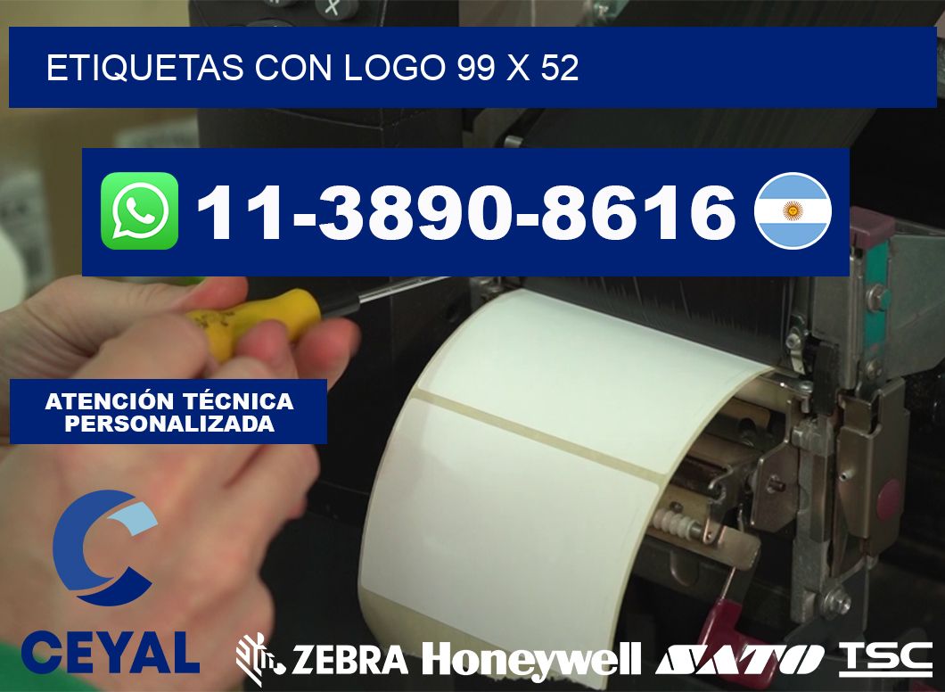 Etiquetas con logo 99 x 52