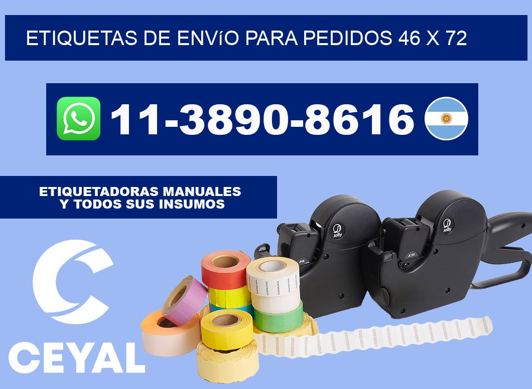 Etiquetas de envío para pedidos 46 x 72