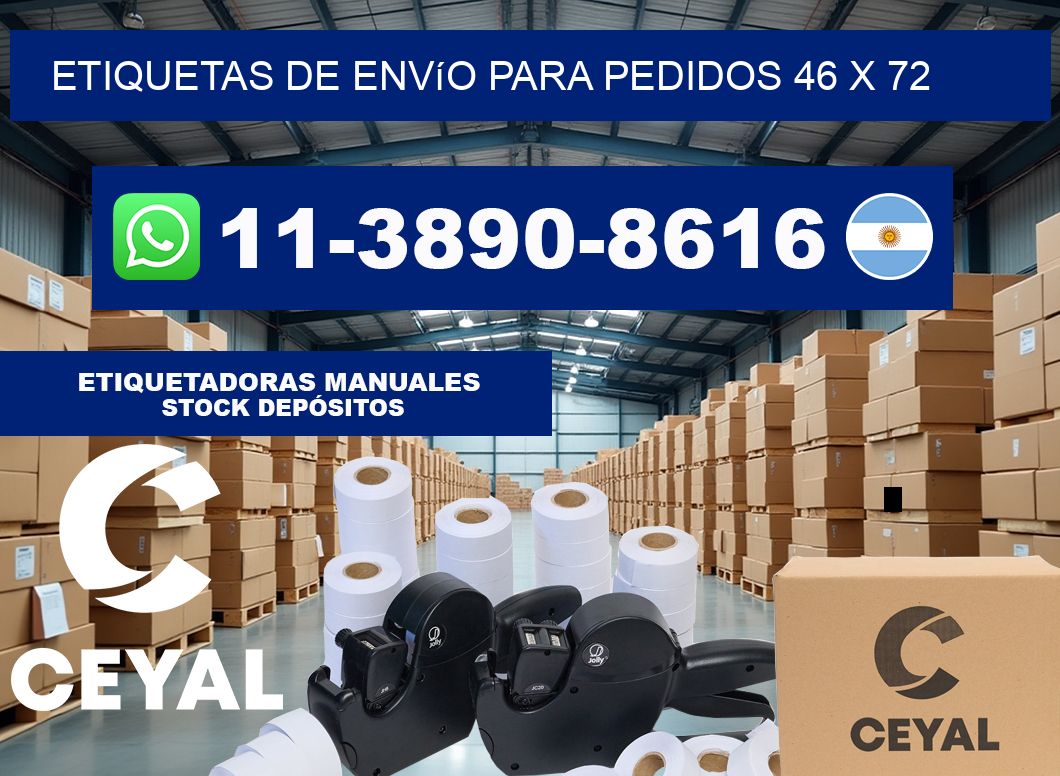 Etiquetas de envío para pedidos 46 x 72