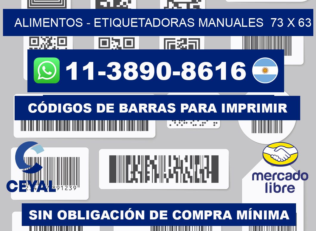 alimentos - Etiquetadoras Manuales  73 x 63