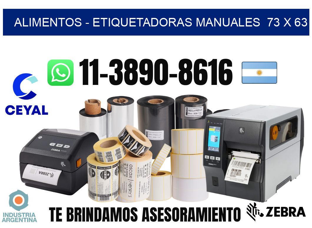 alimentos - Etiquetadoras Manuales  73 x 63