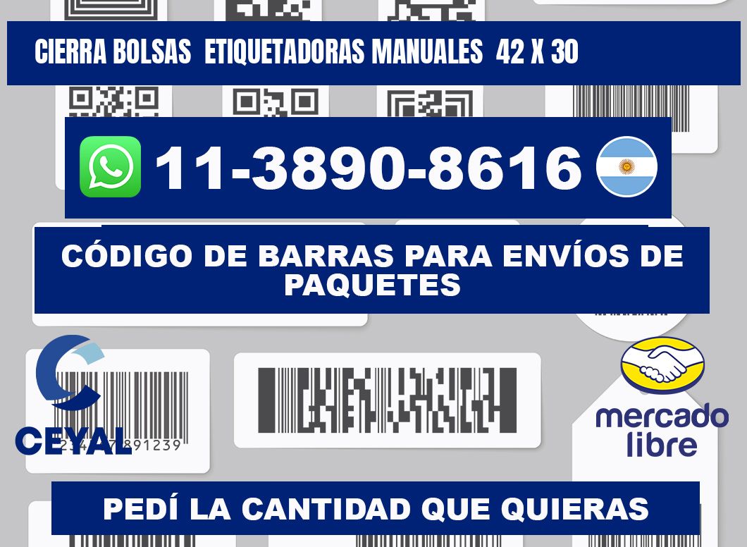 cierra bolsas  Etiquetadoras Manuales  42 x 30