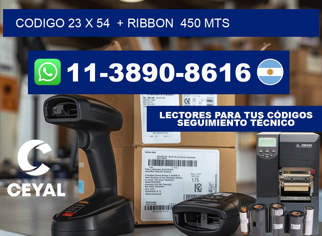 codigo 23 x 54  + ribbon  450 mts