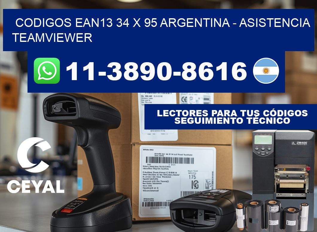 codigos ean13 34 x 95 argentina - asistencia teamviewer