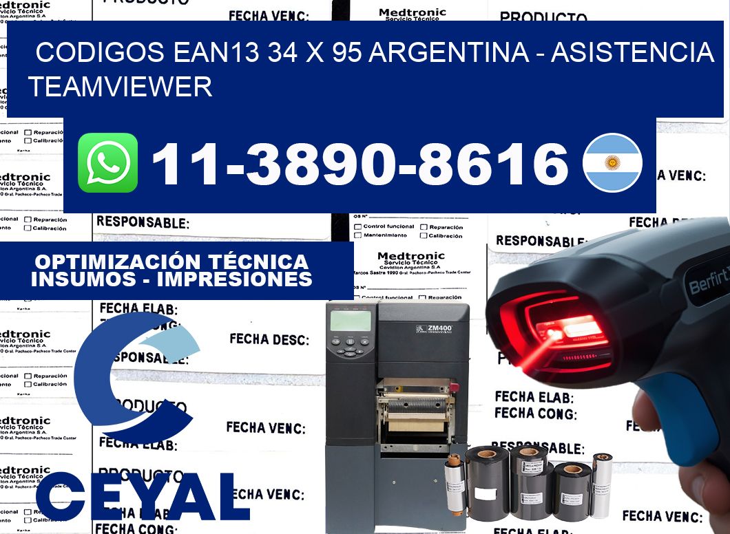 codigos ean13 34 x 95 argentina - asistencia teamviewer