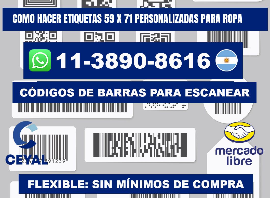 como hacer etiquetas 59 x 71 personalizadas para ropa