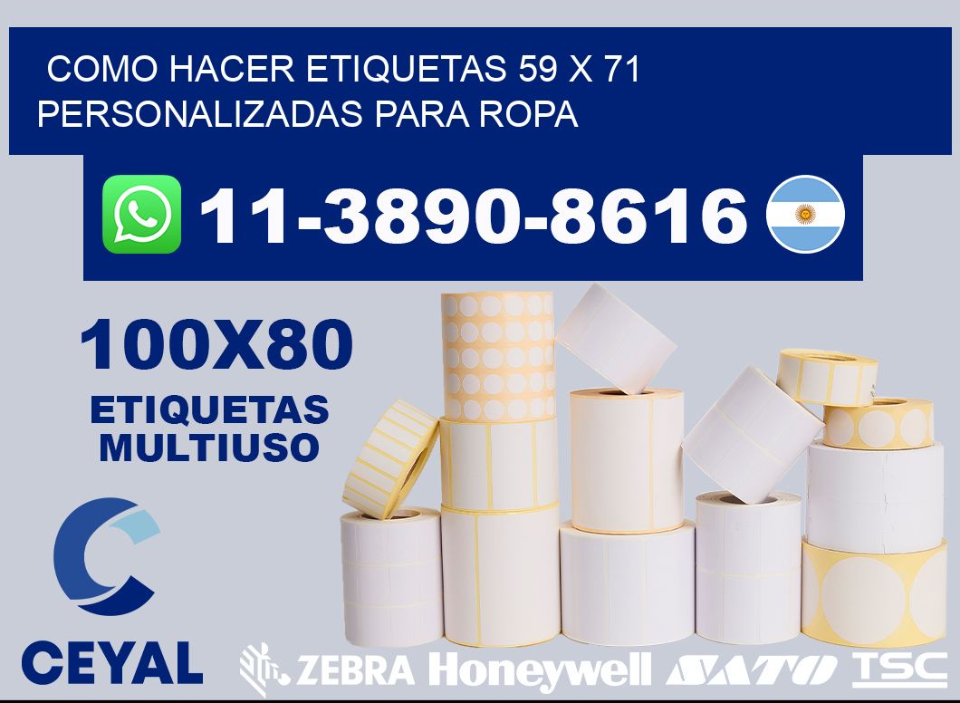 como hacer etiquetas 59 x 71 personalizadas para ropa