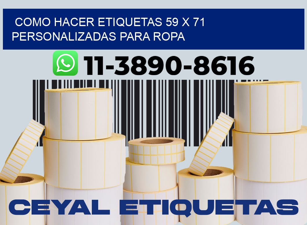 como hacer etiquetas 59 x 71 personalizadas para ropa