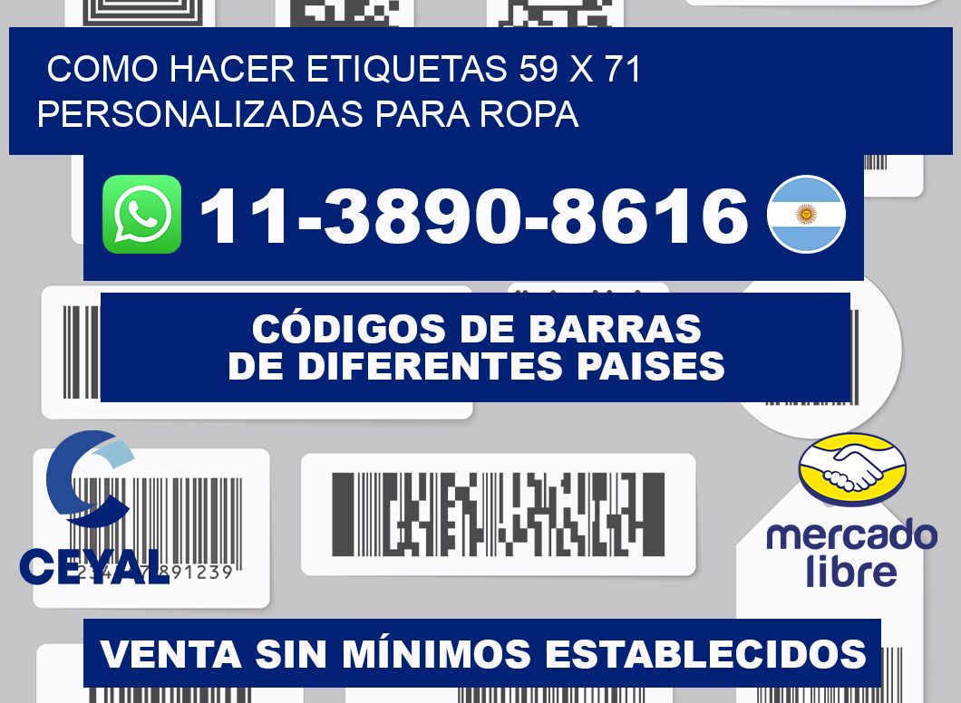 como hacer etiquetas 59 x 71 personalizadas para ropa