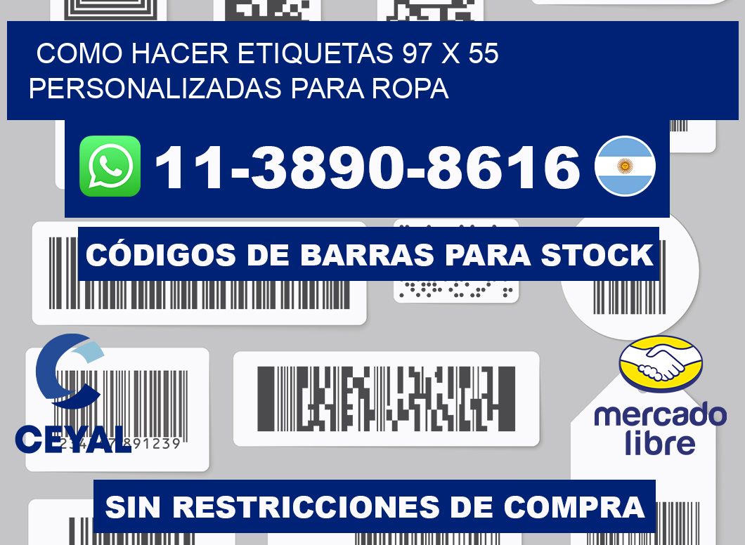 como hacer etiquetas 97 x 55 personalizadas para ropa