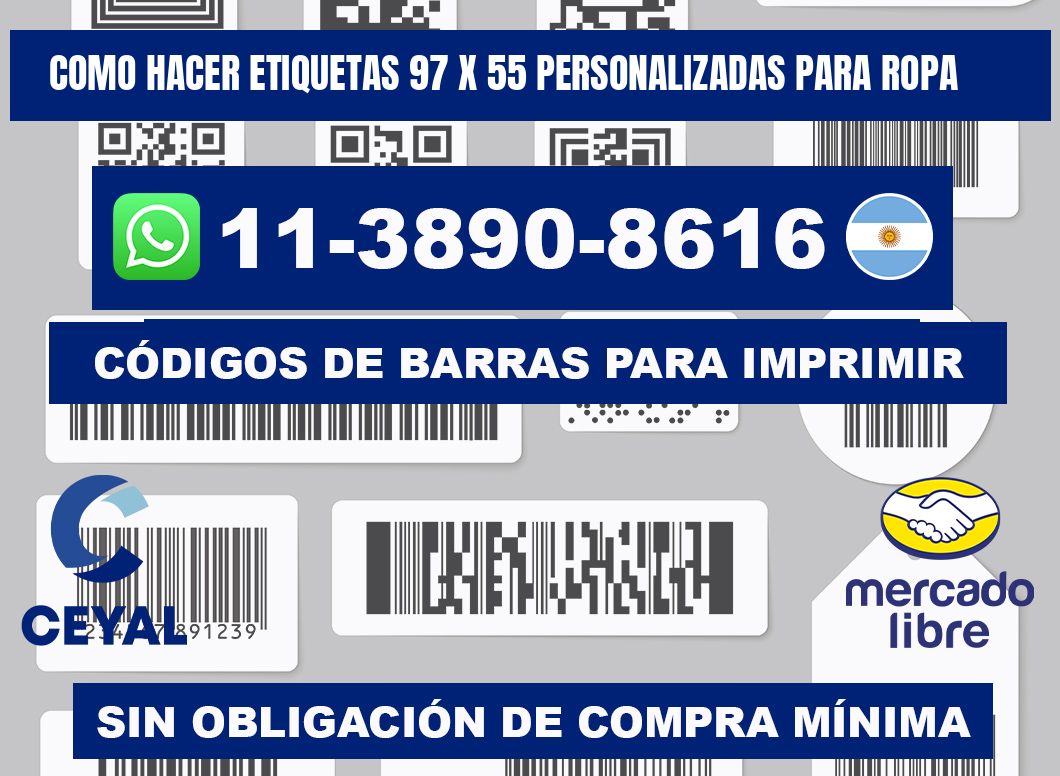 como hacer etiquetas 97 x 55 personalizadas para ropa