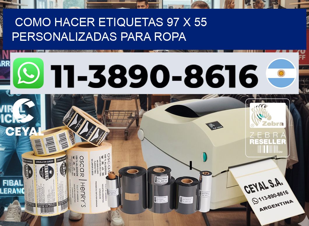 como hacer etiquetas 97 x 55 personalizadas para ropa