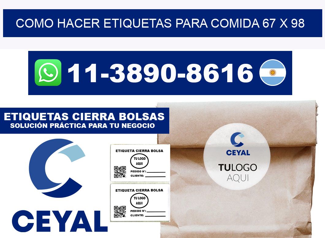 como hacer etiquetas para comida 67 x 98