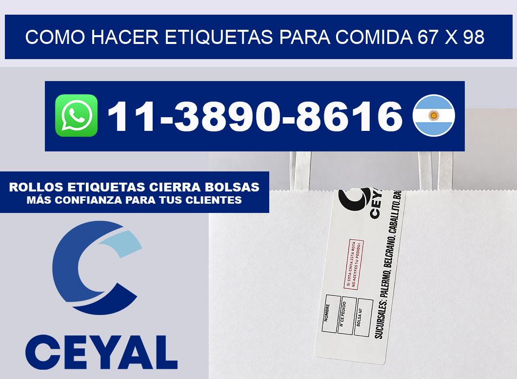 como hacer etiquetas para comida 67 x 98