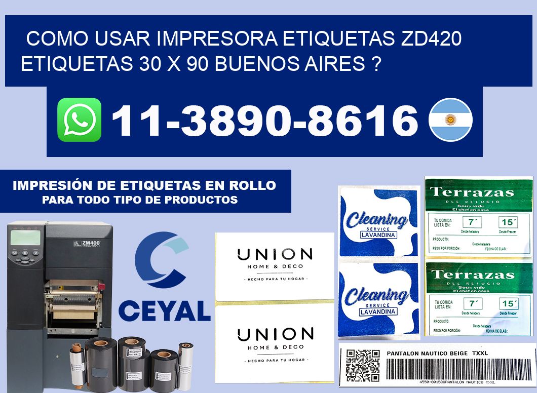 como usar impresora etiquetas zd420 etiquetas 30 x 90 Buenos Aires ?