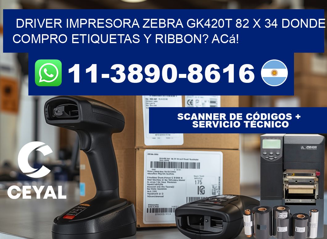 driver impresora zebra gk420t 82 x 34 Donde compro etiquetas y ribbon? Acá!