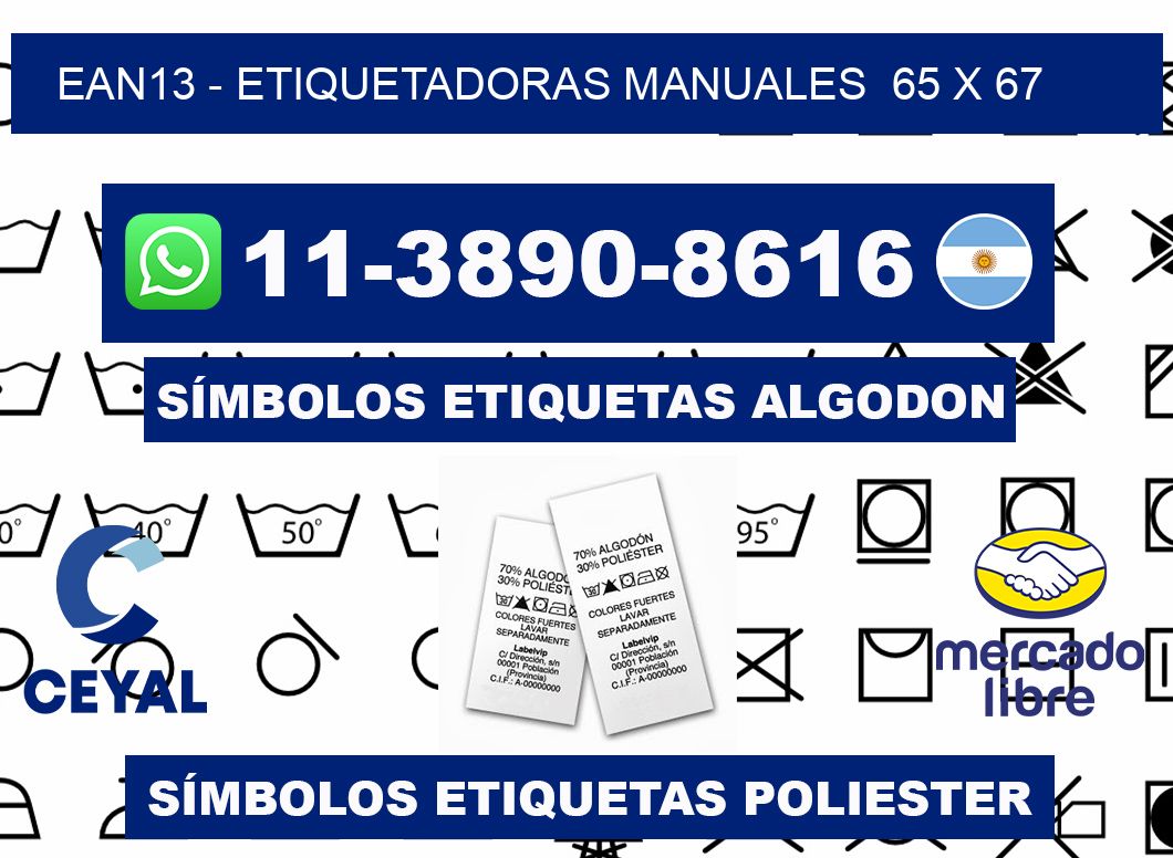ean13 - Etiquetadoras Manuales  65 x 67