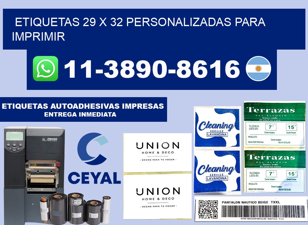 etiquetas 29 x 32 personalizadas para imprimir