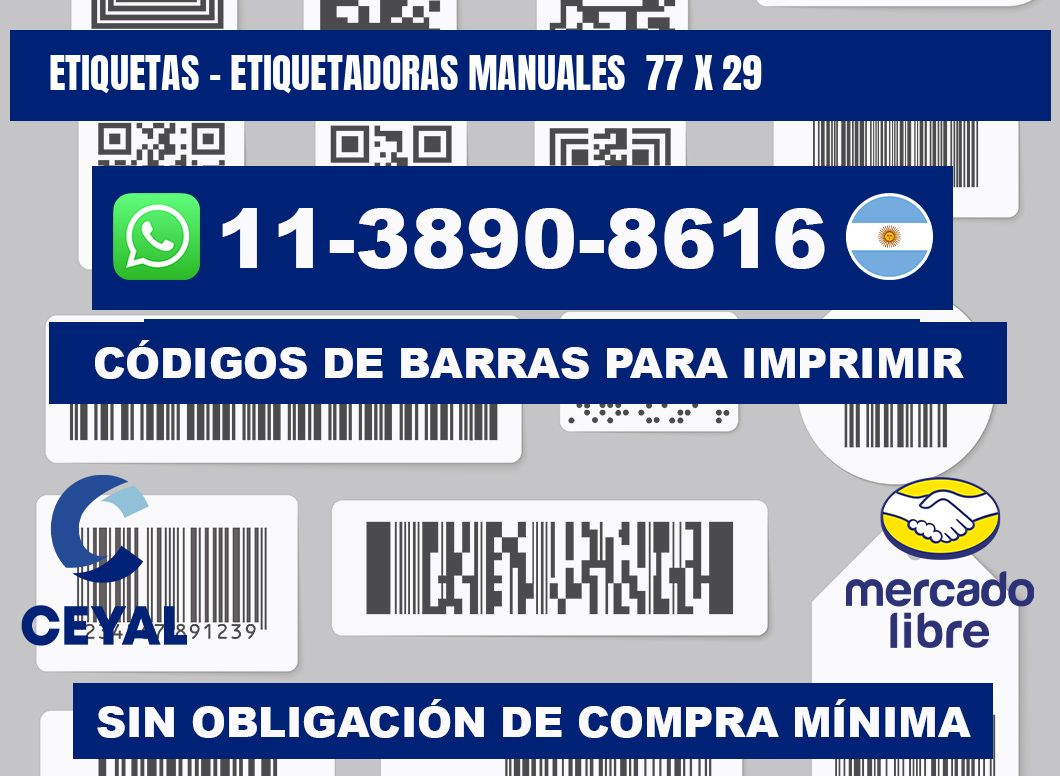 etiquetas - Etiquetadoras Manuales  77 x 29