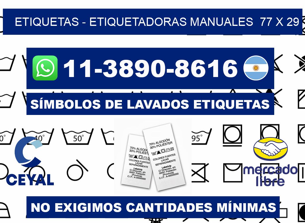 etiquetas - Etiquetadoras Manuales  77 x 29