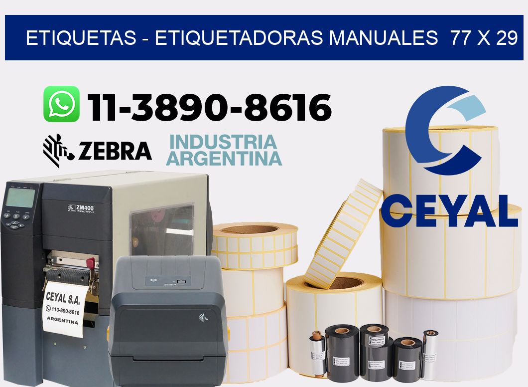 etiquetas - Etiquetadoras Manuales  77 x 29