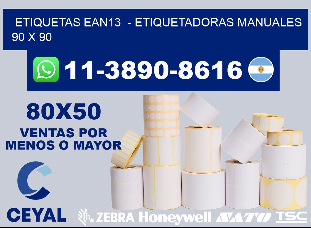 etiquetas ean13  - Etiquetadoras Manuales  90 x 90