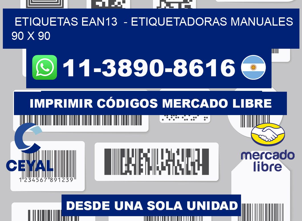 etiquetas ean13  - Etiquetadoras Manuales  90 x 90