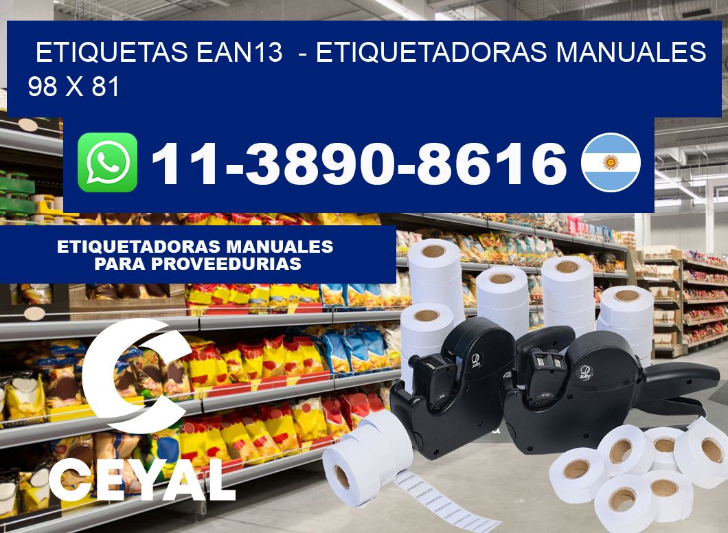 etiquetas ean13  - Etiquetadoras Manuales  98 x 81