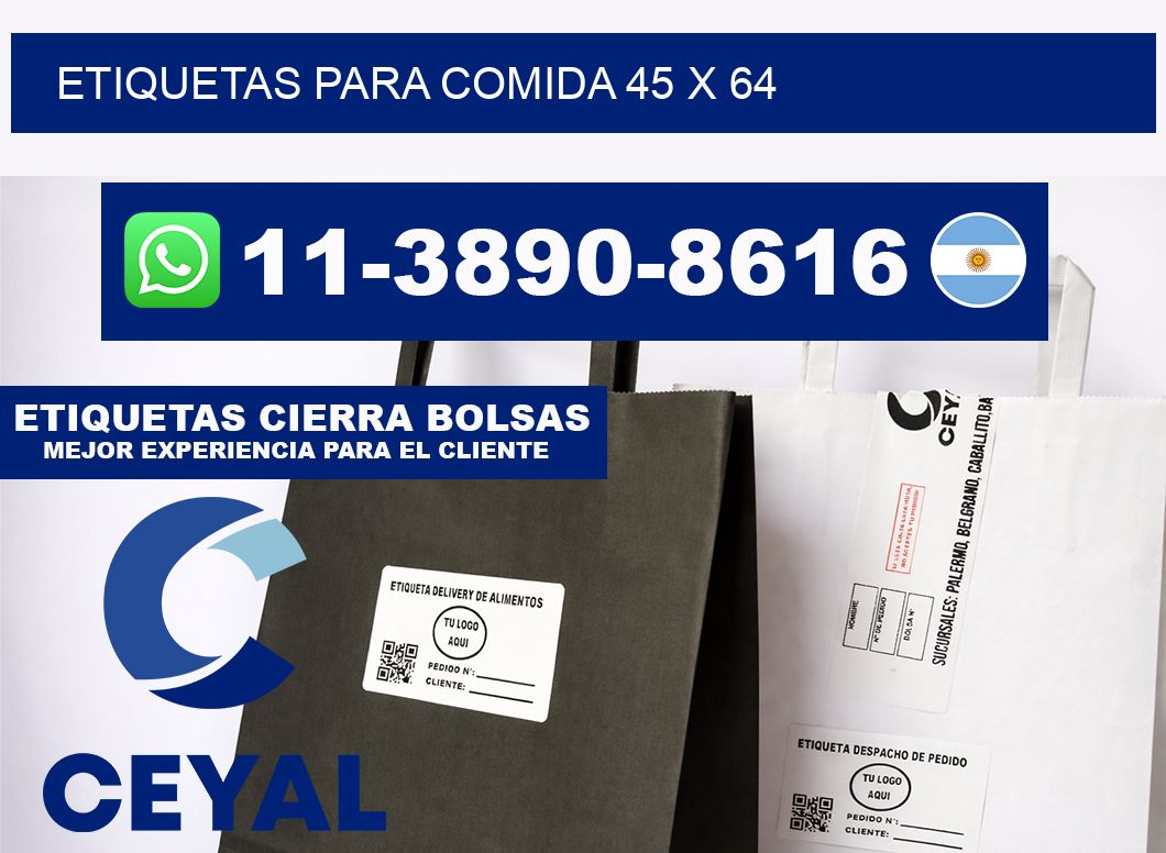 etiquetas para comida 45 x 64
