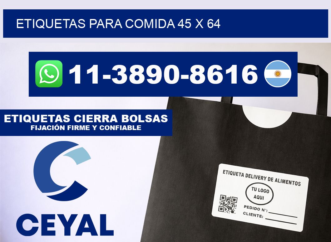 etiquetas para comida 45 x 64