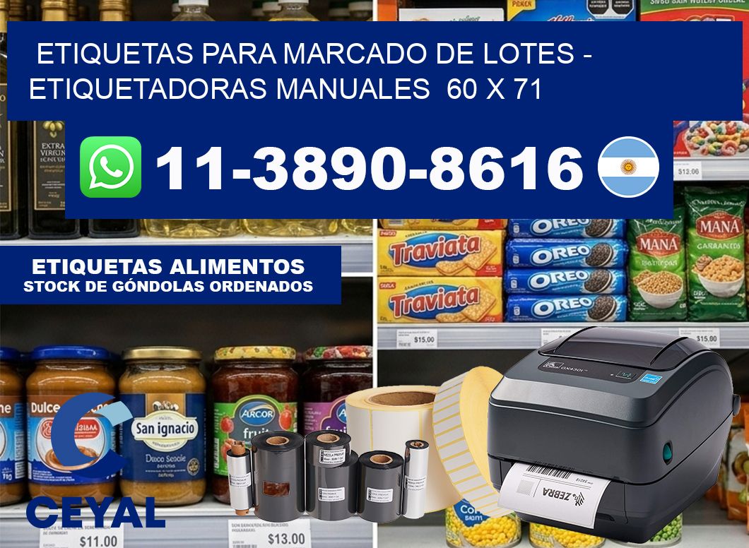 etiquetas para marcado de lotes – Etiquetadoras Manuales  60 x 71