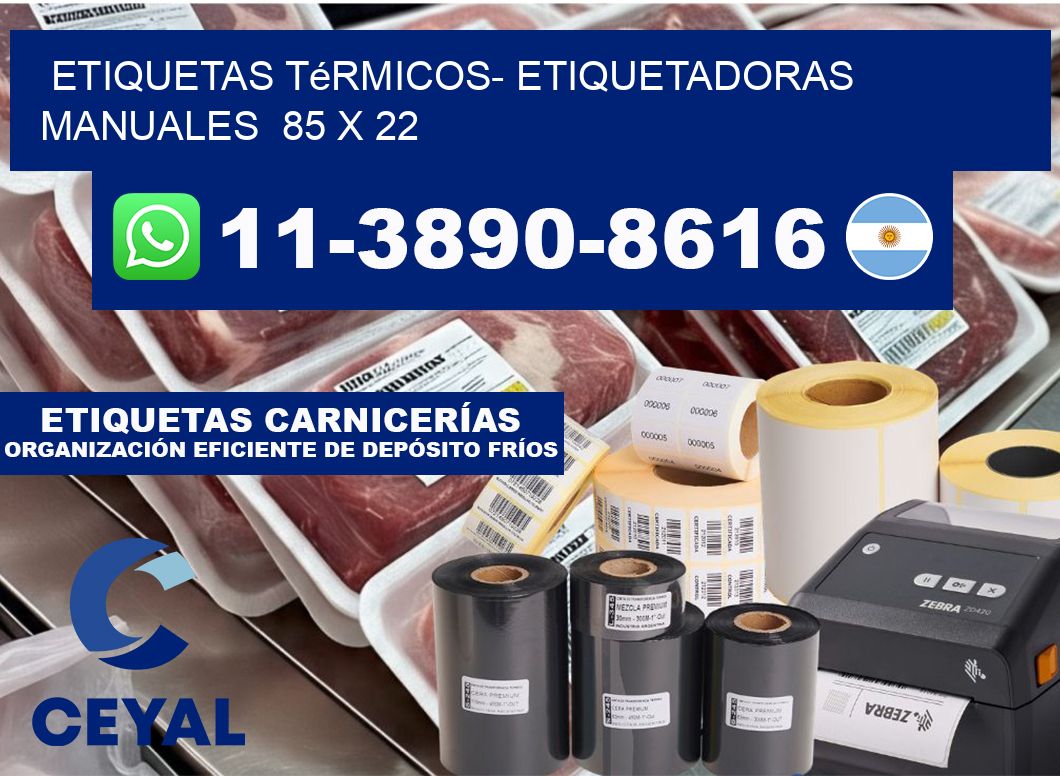 etiquetas térmicos- Etiquetadoras Manuales  85 x 22