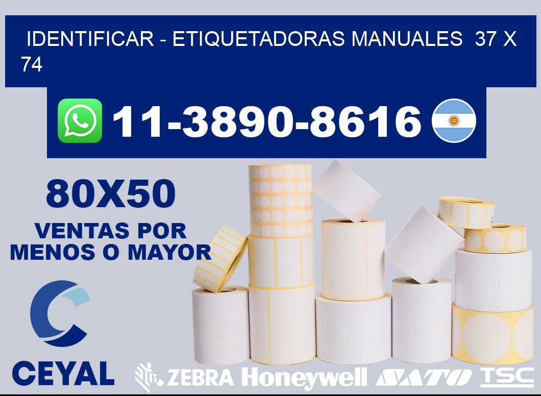 identificar – Etiquetadoras Manuales  37 x 74