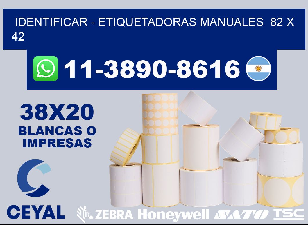 identificar - Etiquetadoras Manuales  82 x 42