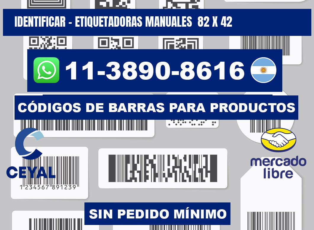 identificar - Etiquetadoras Manuales  82 x 42