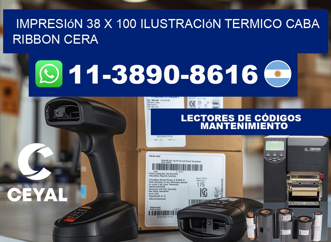 impresión 38 x 100 ilustración termico CABA Ribbon cera