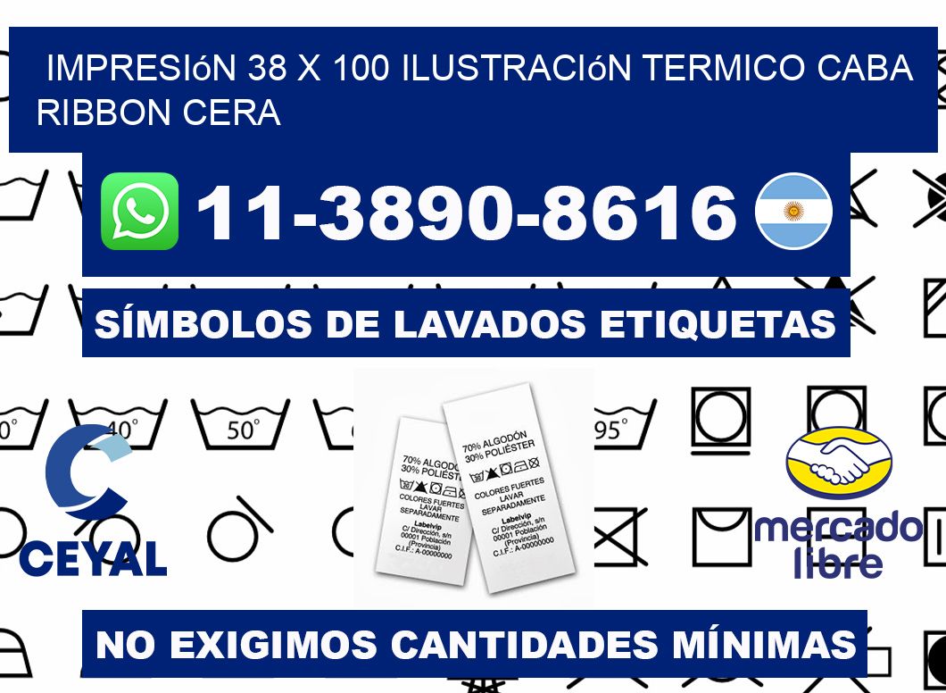 impresión 38 x 100 ilustración termico CABA Ribbon cera
