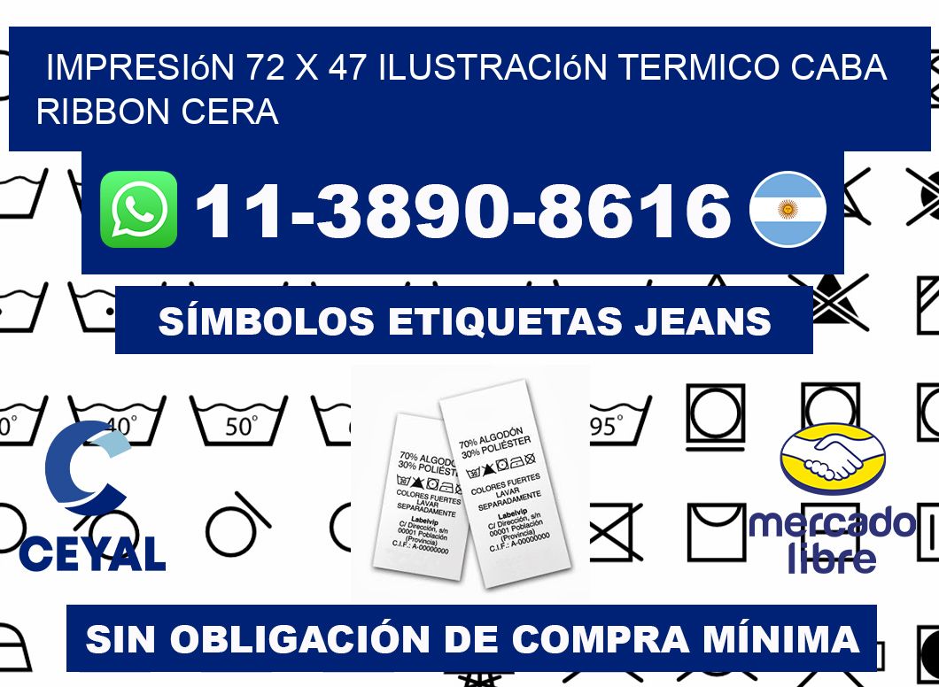 impresión 72 x 47 ilustración termico CABA Ribbon cera