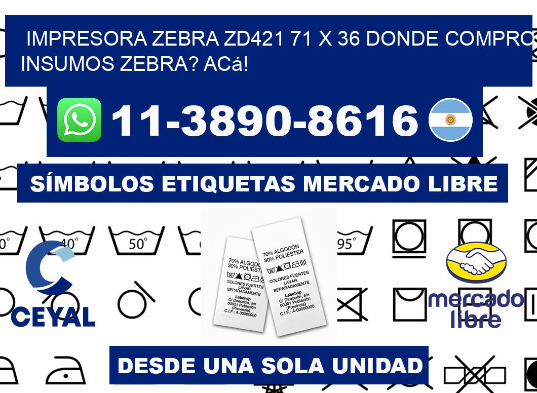 impresora zebra zd421 71 x 36 Donde compro insumos zebra? Acá!