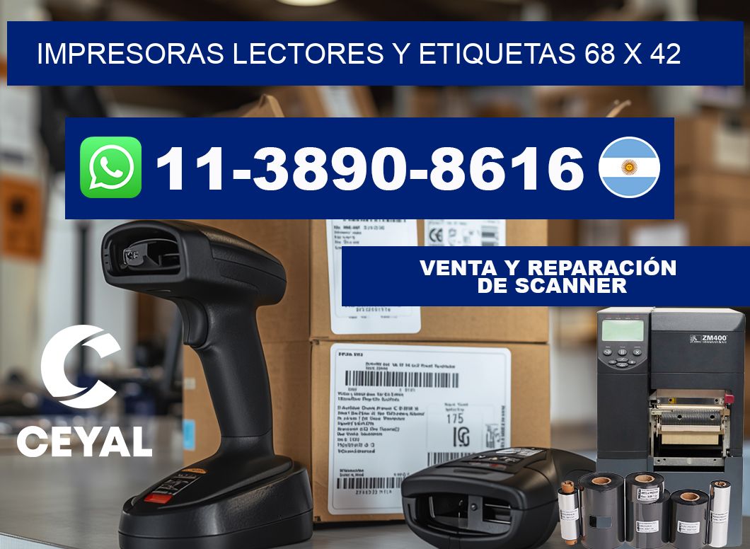 impresoras lectores y etiquetas 68 x 42