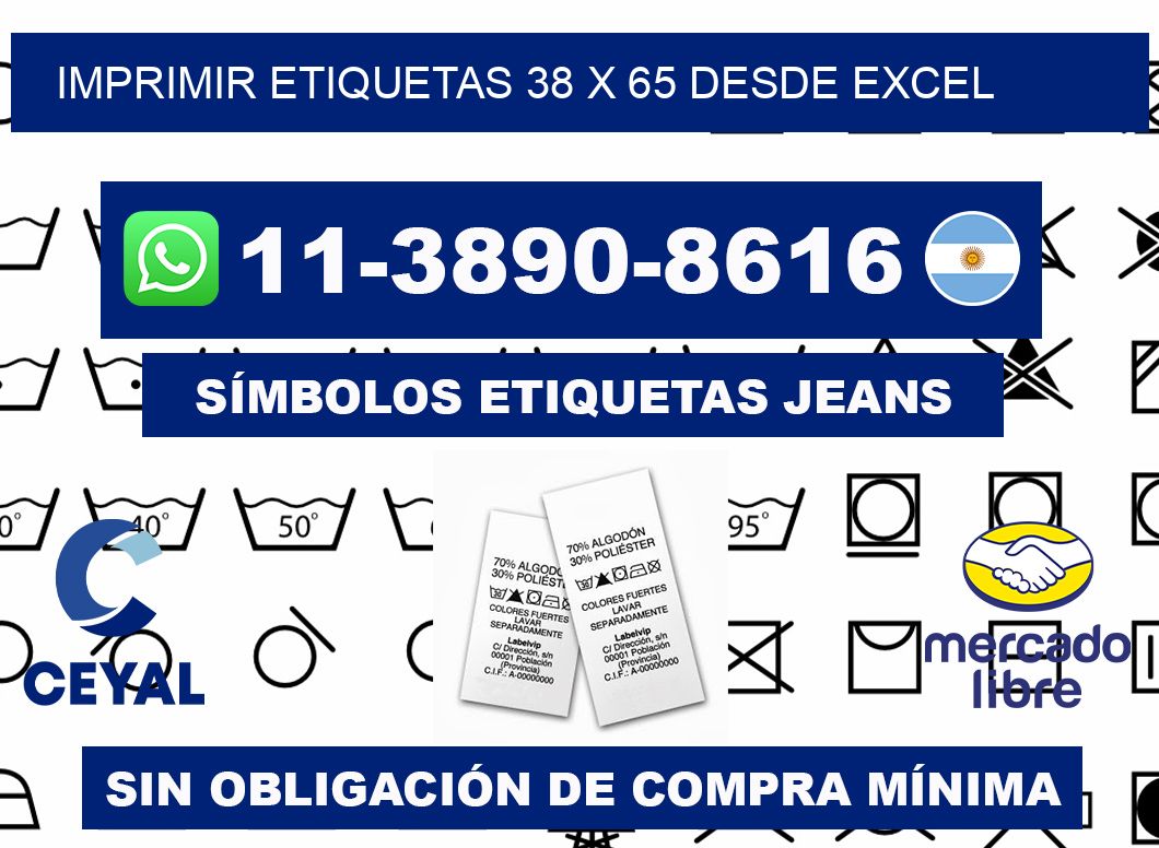 imprimir etiquetas 38 x 65 desde excel