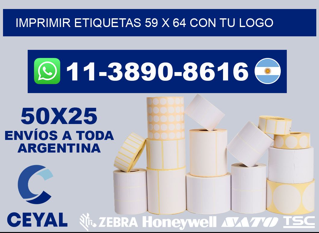 imprimir etiquetas 59 x 64 con tu logo