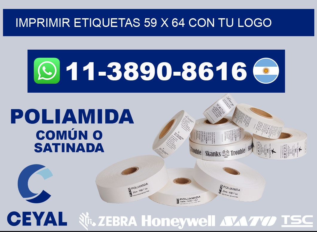 imprimir etiquetas 59 x 64 con tu logo