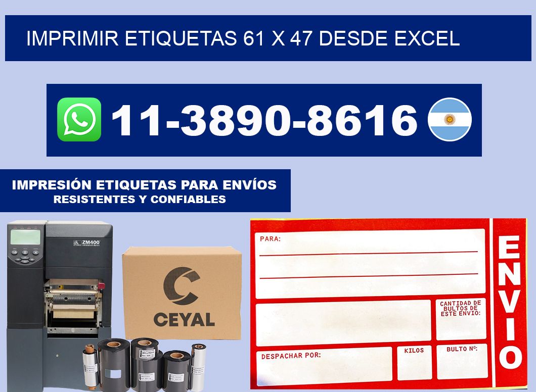 imprimir etiquetas 61 x 47 desde excel