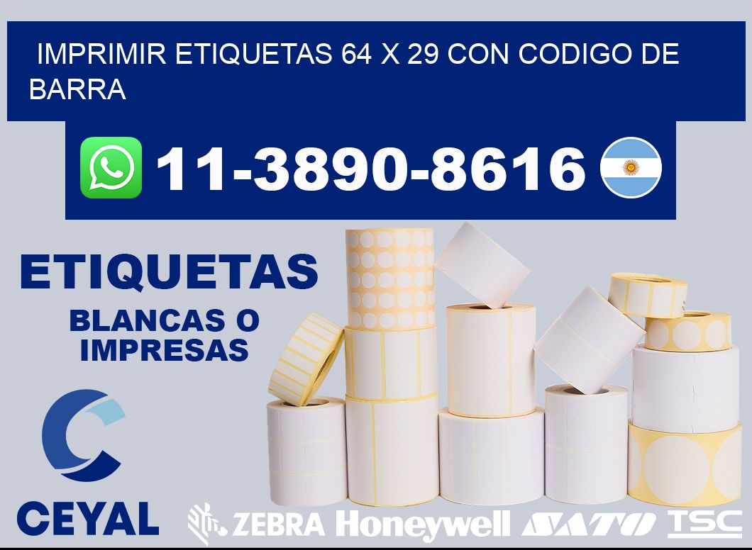 imprimir etiquetas 64 x 29 con codigo de barra