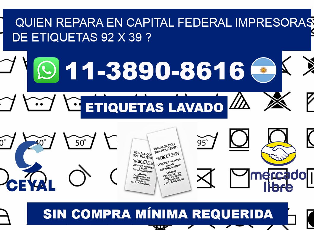 quien repara en capital federal impresoras de etiquetas 92 x 39 ?