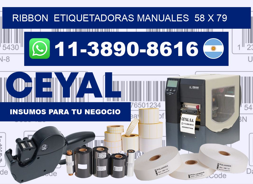 ribbon  Etiquetadoras Manuales  58 x 79