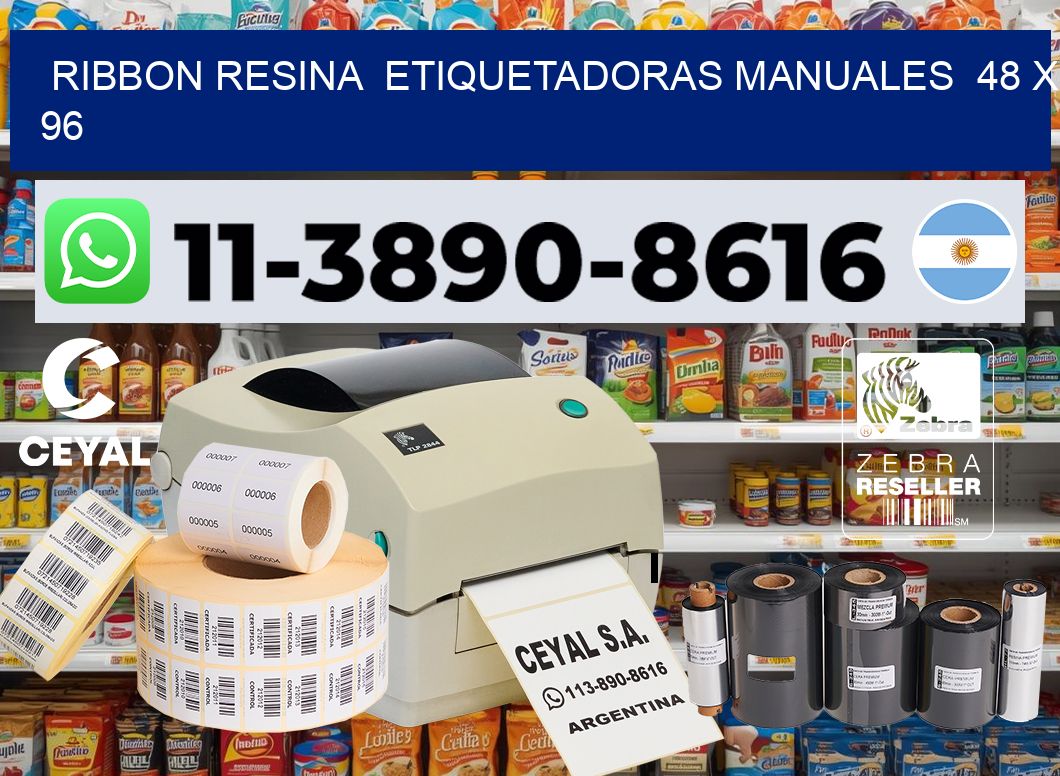 ribbon resina  Etiquetadoras Manuales  48 x 96